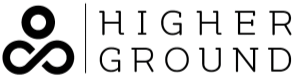 Black Higher Ground Logo on transparent background